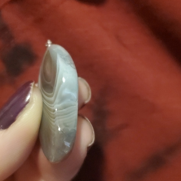 New Natural Botswana Agate Freeform Pendant. - Picture 5 of 7